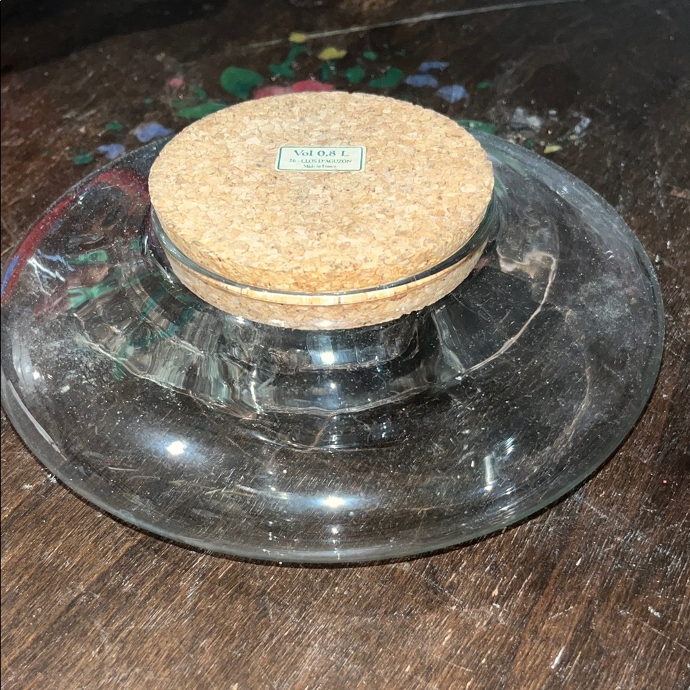 Glass Bowl with Cork Lid